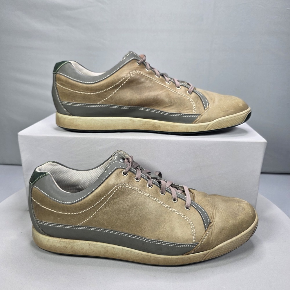 Footjoy FJ Contour Spikeless Golf Shoes Mens Size 11.5 Brown Grey Casual Leather